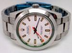 Rolex Milgauss Stainless Steel White 40MM -  Replica Watches 